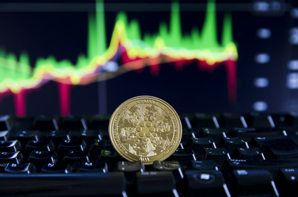 Bitcoin ADA coin token digital crypto currency coin for decentralized financial banking